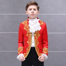 Veste Blazer Pantalon Costume Enfant Garçon Retro Hussard Brodé