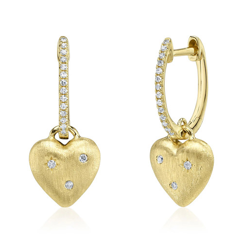Coeur diamant boucles - diamant,
