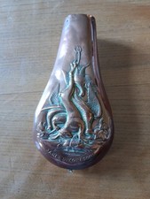 Ancienne Poire A Poudre En Cuivre Pour Chasse Signé James Dixon & Sons