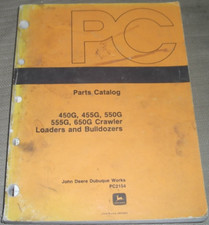 John Deere 450G 455G 550G 555G 650G Tracteur Chargeur Bulldozer Pièces Manuel