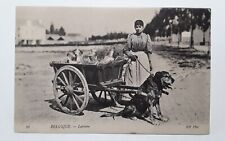 cpa BELGIQUE N° 90 attelage de chiens,Laitière,voyagé.photo ND.