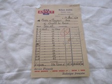 VIEUX PAPIER ANCIENNE FACTURE ANTAR HUILE MOTEUR ST JEAN PLA DE CORTS PO 66