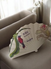 Carte publicitaire ancienne parfum, objet de collection rétro, déco vintage rare