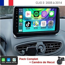 autoradio Clio 3 Carplay Écran Tactile Android Multimédia + Caméra Recul