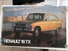 ANCIENNE AFFICHE GARAGE RENAULT 16 TX 99 X 62CM
