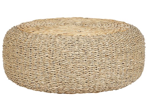 Pouf tissé main rond - tissé,
