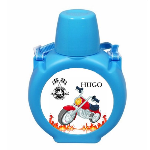 Gourde bleue enfant moto - enfant,