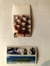 lot 2 timbres poste polynesie francaise neuf sans charnier n° yvert 710 + 755