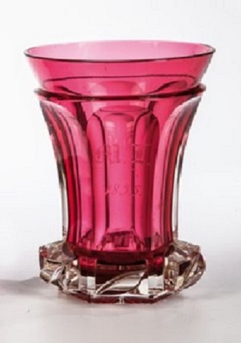 Biedermeier gobelet avec - -,