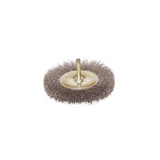 Brosse circulaire sur tige fil acier ondulé décapage dur bois/métal - D. 50 mm -