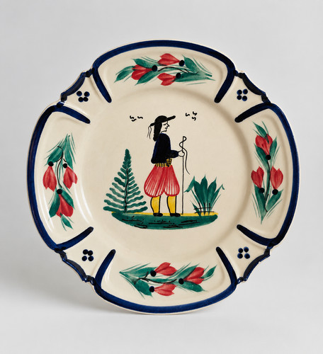 Assiette ancienne faïence - ancienne, en
