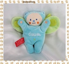 Doudou Peluche Papillon Bleu Vert Dim Dam Dom Katherine Roumanoff BabyNat