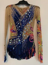 Beatiful Custom Made Rhythmic Gymnastics Leotard  140-155 Cm 12-14 Years