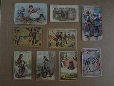 9 chromos Chocolat Poulain -