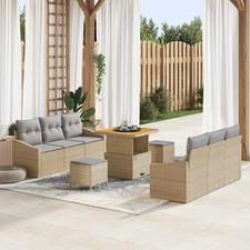 Ensemble de canapé de jardin avec coussin 9 pcs repas extérieur moderne vidaXL v