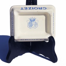 Cendrier publicitaire vintage du Cognac Croizet faïence de Digoin Sarreguemines