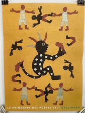 AFFICHE PRINTEMPS DES POÈTES 2017-TENTURE "SAKPATA" -QUAI BRANLY -AFRIQUE-AFRICA