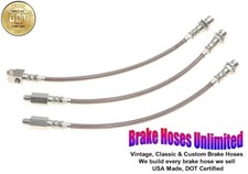 Inoxydable Frein Tuyau Set Pontiac Firebird 1968 - Avant Tambour