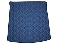 Matelassé Cuir artificiel BLEU FONCÉ Tapis coffre pour Ford SMAX II 5per 2015-…