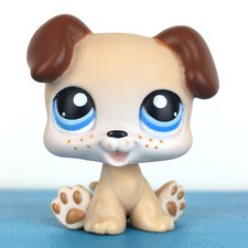 Authentic Littlest Pet Shop #143 Dog Baby Boxer Puppy / Original Hasbro LPS