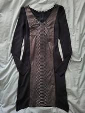 Jitrois Robe sans étiquette. No label. Robe bleue python et acrylique