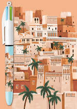 BIC STYLO 4 COULEURS COLLECTOR - EDITION " MARRAKECH " - LA VILLE