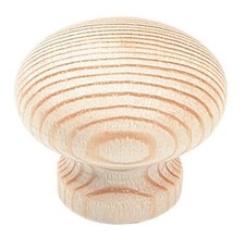 Bouton de meuble contemporain en pin brut - Ø 40 mm - hauteur 33 mm - 7240