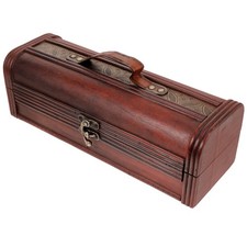 Boîte en bois de vin rouge