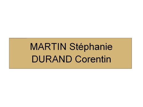 Plaque etiquette boite - plaque, ou