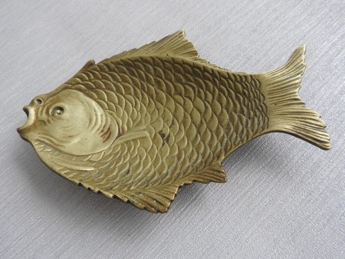 Cendrier poisson bronze - poisson, art