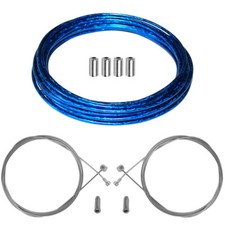 KIT CABLE GAINE DE FREIN TEFLON BLEU LASER IRISE AVANT ARRIERE VELO ROUTE VTT