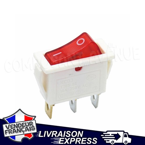 Interrupteur rectangle blanc - rectangle,