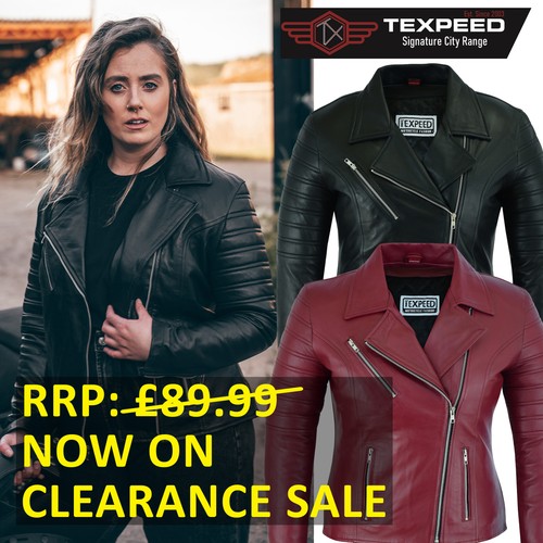 Femmes veste cuir moto style - cuir,