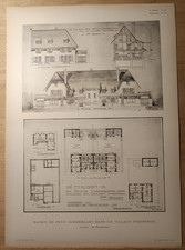 PLAN D'ARCHITECTE - M. TEISSEIRE - MAISON DE PETIT COMMERÇANT DANS UN VILLAGE
