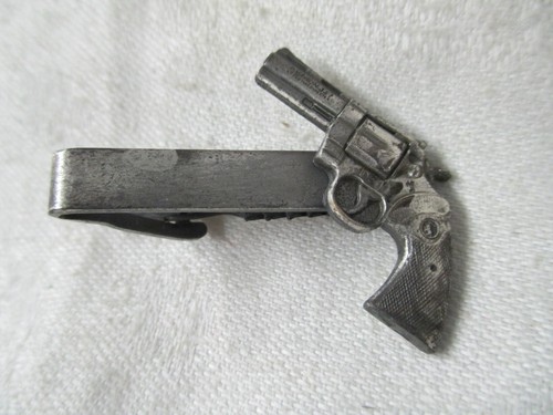 Vintage tie clasp pistol 357 - pistol,