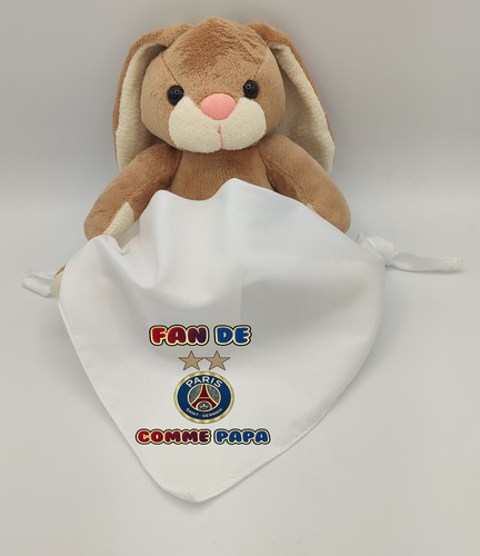 Peluche lapin bandana attache - bandana,