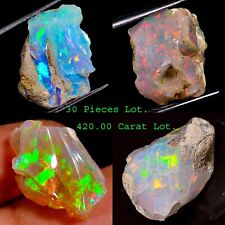 420.00 Carat. Naturel Véritable Éthiopien Opal. Welo Brut Feu Opal (30 Pièce Lot