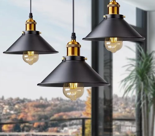 Lustre fer rétro industriel - lustre,