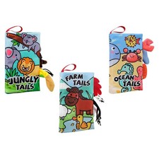 Livre Interactif En Tissu pour Bébé, Jouet Sensoriel Doux