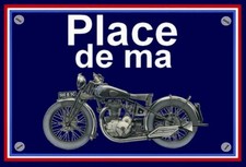 plaque " PLACE DE MA MOTOBECANE 500B 5C grand sport  " ( idée anniversaire ) 