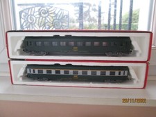 2 wagons voyageur jouef  voiture couchettes réf 5293 et 5291 1 ère classe