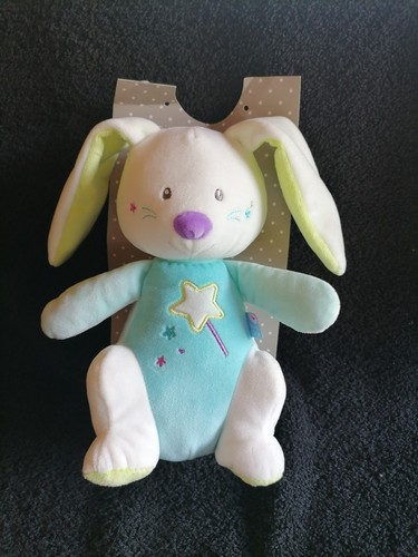 Doudou peluche lapin blanc - peluche,