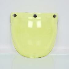 Visière écran casque jet bol 3 pression Gasoline pour scooter moto jaune Neuf