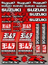 Suzuki GSX-R 600 1000 Yoshimura décalcomanies set sheet 35 stickers stratifiés