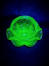 French Uranium Glass basket