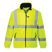 Neuf : Veste de sécurité Polaire F300 PORTWEST Doublé Filet Jaune Fluo -  XS