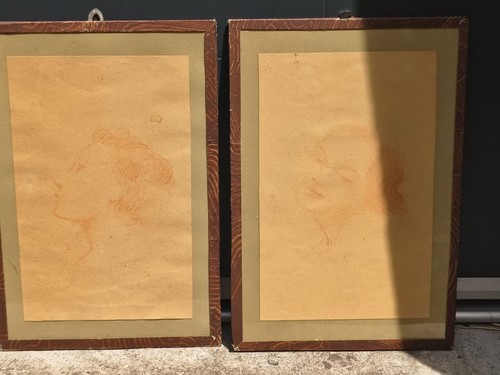 Paire dessins anciens la - paire,