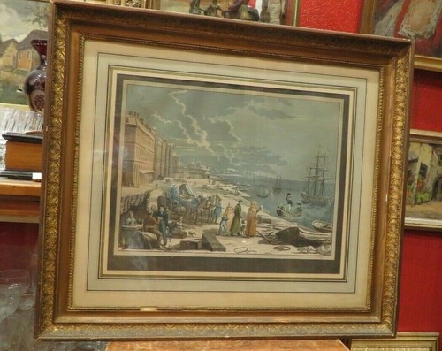 Gravure couleur ancienne xixe - gravure,