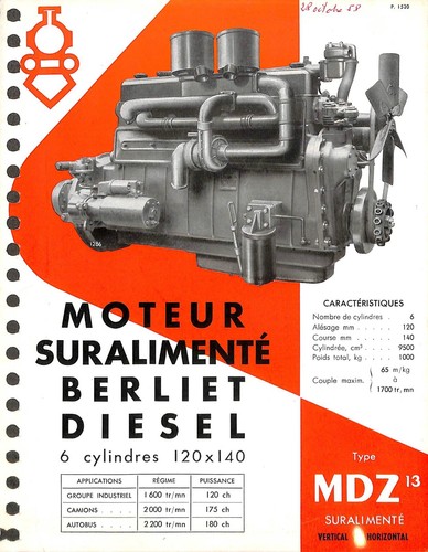 Berliet dépliant moteur - /,