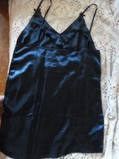  combinette  René Derby en satin marine ou chemise de nuit taille M